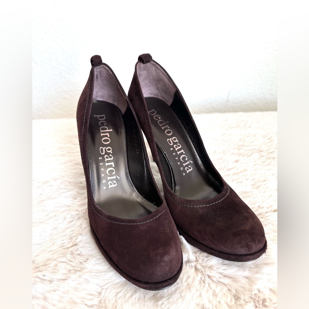 Pedro Garcia Virna Brown Suede Pumps Women’s 39 Like‎ New